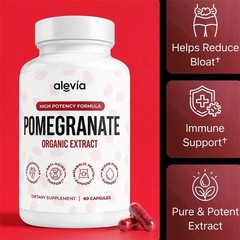 Alevia Pomegranate Capsules 60ct Organic Extract Antioxidant