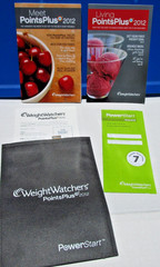 Weight Watchers PointsPlus Powerstart Kit guide, planner, tracker, books & bag