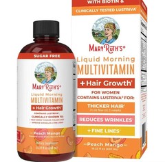 Ruth’s Mary Liquid Morning Multivitamin + Hair Growth – Peach Mango – 15 fl oz