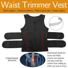 Men’s Sauna Sweat Suit Vest Waist Trainer Body Shaper Tank Tops Fat Burner Shirt