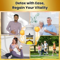 Candida Cleanser 60 Capsules – Natural Herbs – Gut Health – Detox & Vitality+