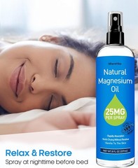 100% Pure Magnesium Oil Spray 8 fl oz – Quick Absorbing Muscle & Joint Relief ..
