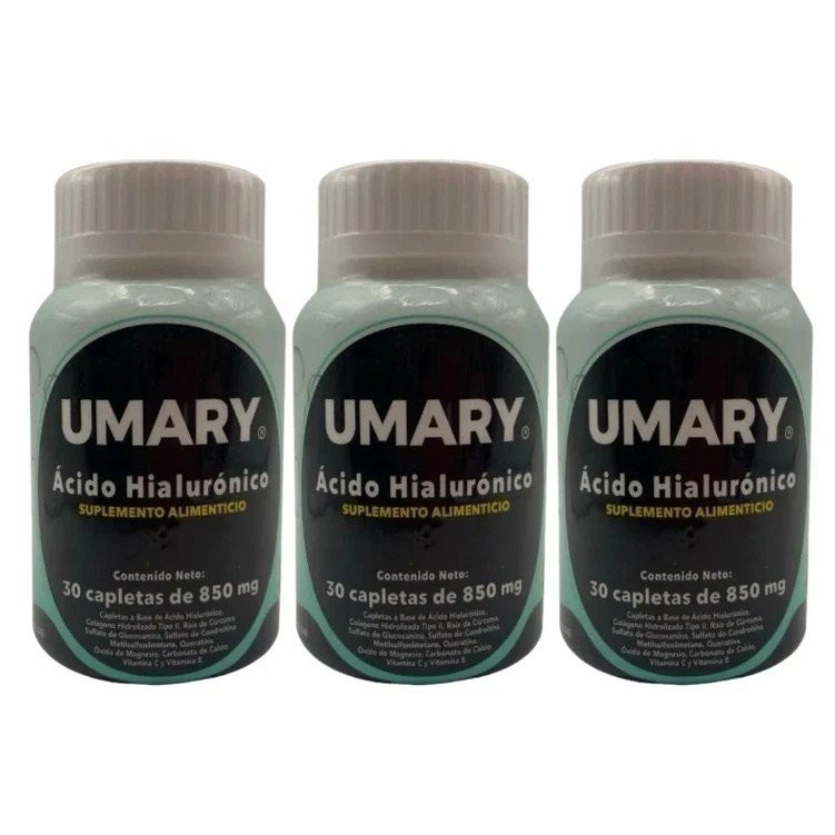 3 Packs Hyaluronic Acid 30 Caplets 850mg For Enhanced and Overall Body Wellness
