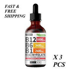 Vitamin B12 and B6 Liquid Drops, B12 Sublingual Vitamin B Complex B 12 Vitamin