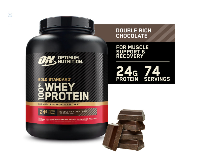Optimum Nutrition Gold Standard Whey Double Rich Chocolate 5lb 24g Protein