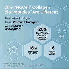 NeoCell 20oz Collagen Bio-Peptides Powder Grassfed 18 Amino Acids
