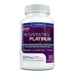 High Potency RESVERATROL PLATINUM Anti Aging Antioxidant, Blood Pressure Control