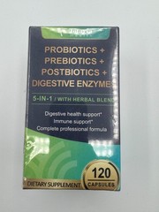 Totaria Health 5-in-1 Probiotics Prebiotics Postbiotics Digestive Enzymes 120 Ca