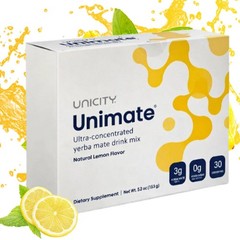 Unicity Unimate Lemon Flavor Packs – 30 Counts – Exp 08/2028 Free Shipping