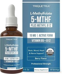 L-Methylfolate 5-MTHF Plus Methyl B12 15 MG Active Formula B9 NEW!**