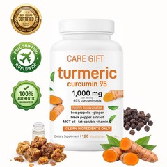Pure Turmeric Curcumin 1000mg | 95% Curcuminoids | 120 Veg Caps