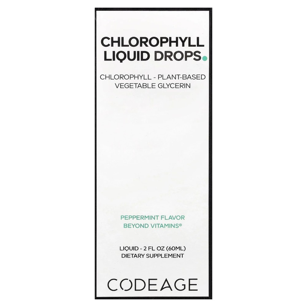 2 X Codeage, Chlorophyll Liquid Drops, Peppermint, 2 fl oz (60 ml)
