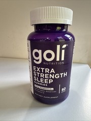 NEW Goli Extra Strength Sleep Gummies 50 Count 10mg Melatonin Exp 12/2027