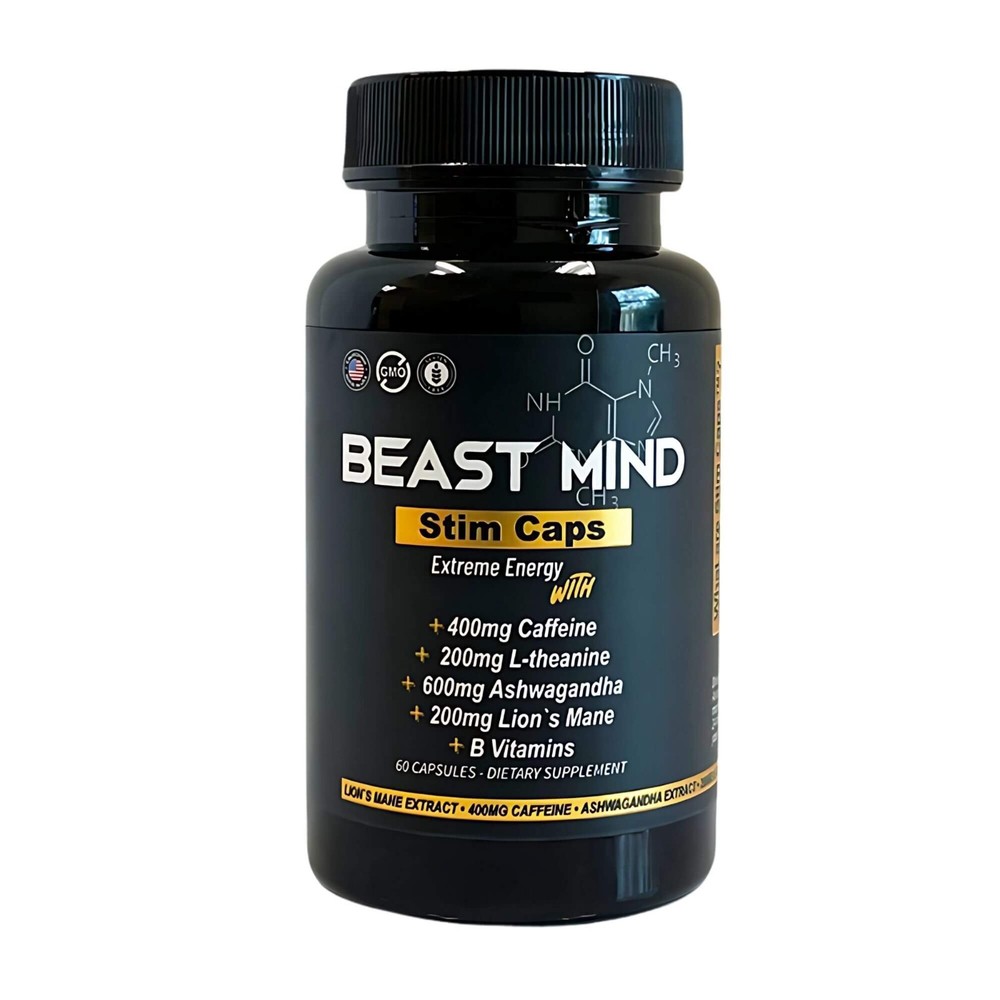 Extreme Energy Pills | 400mg Caffeine | 600mg Ashwagandha | 200mg Lions Mane