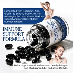 Quercetin Capsules 1000mg with Bromelain Vitamin C D3 Zinc (1/2/3/5 Packs)