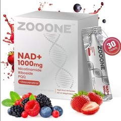 ZOOONE 1000mg NAD+ Berry Flavor Drink Mix for Skin Aging Support, Energy