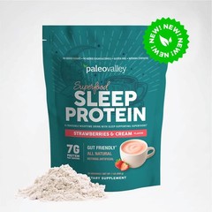 Sleep Protein Powder Strawberry Cream Nighttime Recovery Drink 7g Protein