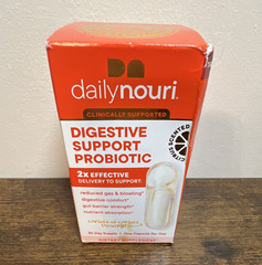 daily nouri Digestive Support Probiotic 30 Capsules Vegetarian Citrus 265mg