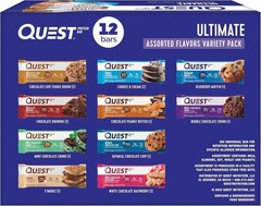 Quest Nutrition Ultimate Variety Pack Protein Bars, High Protein, Low Carb, Glut