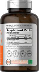 Vitamin C with Bioflavonoids 500mg | 500 Caplets | with Rose Hips | by Horbaach
