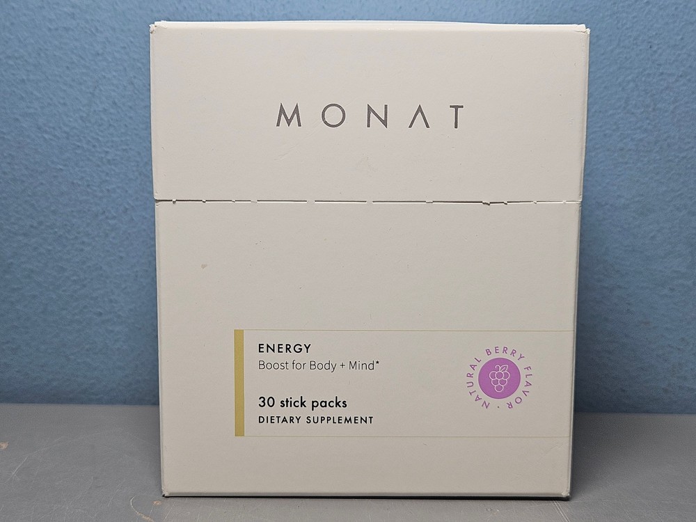 Monat Sleep Energy Boost for Body & Mind 30 Packets – New & Sealed Exp 7/2027