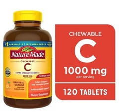 Vitamina C Nature Made Masticable 1000 mg por porción, 120 Gummies