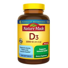 Vitamin D3 1000 IU Softgels – Essential Bone & Immune Support, 300-Day Supply