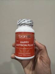 Happy Saffron Plus, 90 Vegan Capsules with Saffron Extract, Curcumin & Zinc