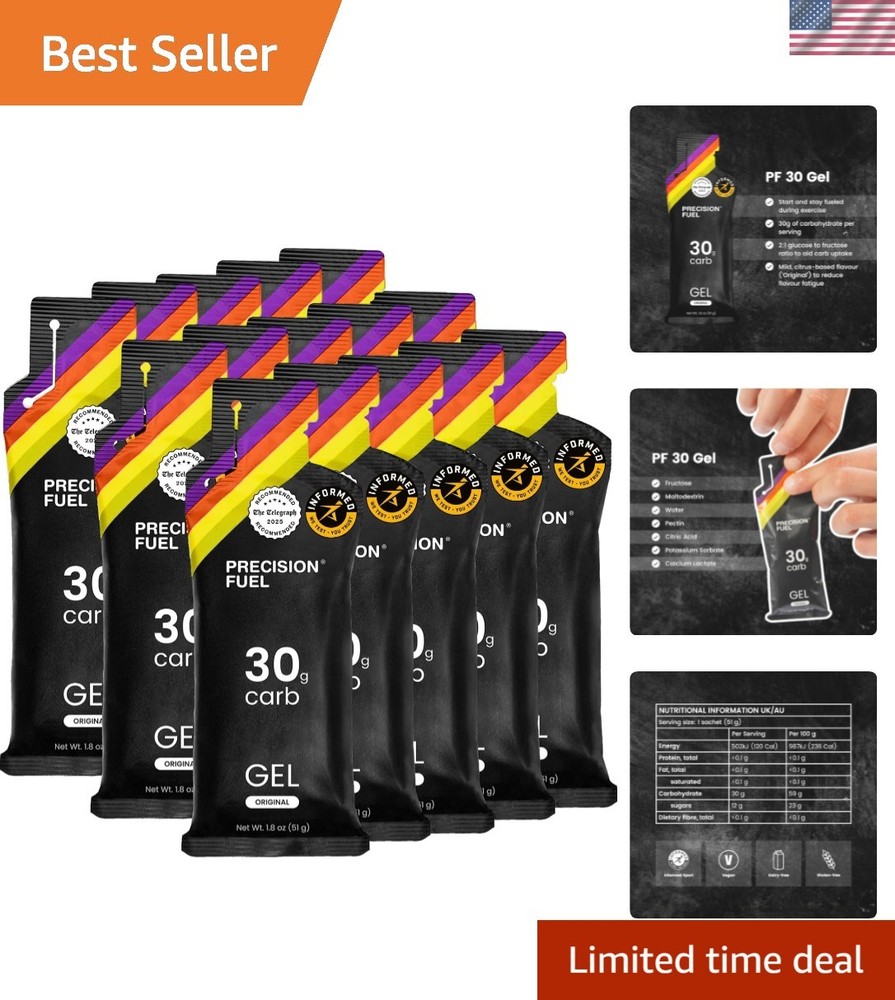 Precision Fuel PF30 Energy Gels – Mild, Neutral Flavour Running Gels for Endu…