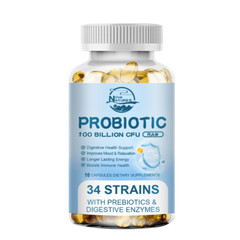 Digestive Enzymes + Probiotics Capsules – Gut Health Support & Relief Bloating