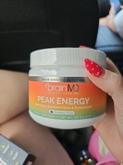 Brain MD Peak Energy Powder Blackberry Flavor 5.46 Oz 30 Servings Exp 04/2028