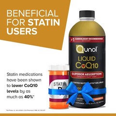 COQ10 Liquid Supplement Antioxidant Heart Health 100mg 90 Servings 30.4oz QUNOL