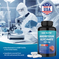 Cardiovascular Health Magnesium Glycinate 500 mg – 240 Capsules High Absorption