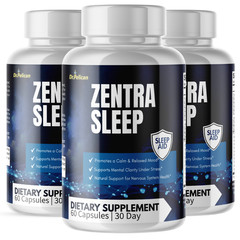 Zentra Sleep- Sleep & Brain Support- 3 Bottles- 180 Capsules