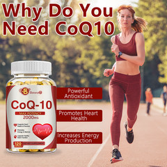 CoQ 10 Coenzyme Q10 Vegan Softgel 2000mg Cardiovascular Heart Health 120Capsules