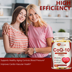 CoQ 10 Coenzyme Q10 Vegan Softgel 2000mg Cardiovascular Heart Health 120Capsules