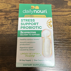 Daily Nouri Stress Support Probiotic 30 Capsules Vegetarian 2B CFU Exp 04/2027