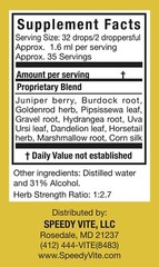 SpeedyVite® Kidney Cleanse Supplement (2 Fl oz Drops) Organic & Wild made in USA