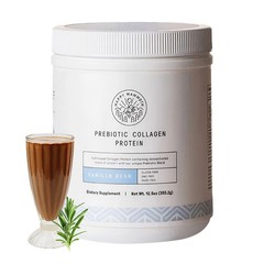 Happy Mammoth Prebiotic Collagen Protein Powder Vanilla 20.3 Vitamin Bean oz