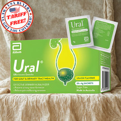 1 Box Abbott Ural Effervescent Granules – Lemon Urine Alkaliniser 28 Sachets