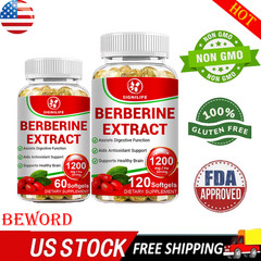 Berberine HCL 1200mg Ceylon Cinnamon Antioxidant Supplement 120 Capsules.