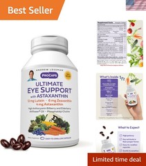Ultimate Eye Support with Astaxanthin – 30 Gluten-Free Softgels for Vision Care