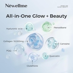 Newellme Glowbeauty Collagen Drink Liquid Beauty Supplement Hyaluronic Acid